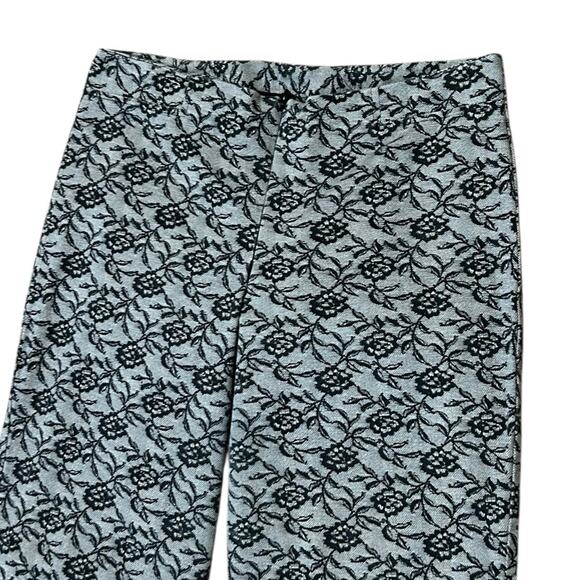 Vintage 90s My Michelle Black faux Floral Lace Pants Made in USA / size 9/10 - - Picture 2 of 5